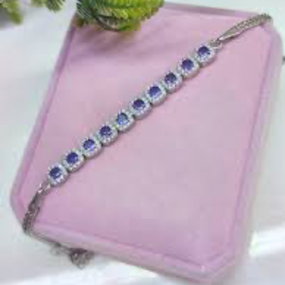 Silver925 and Purple Gemstone Bracelet
